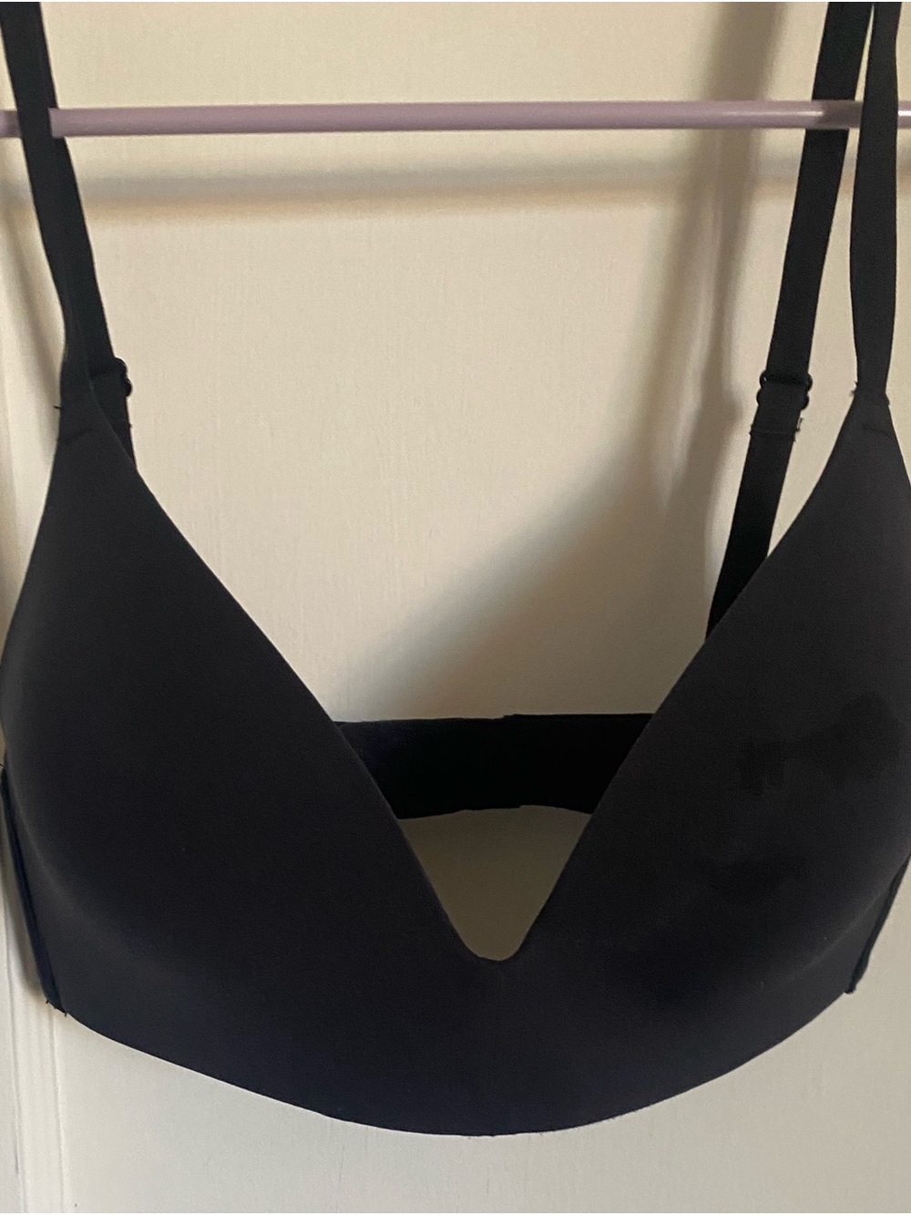 Adore Me Black Plunge Wireless Bra - Sleek Everyday Support